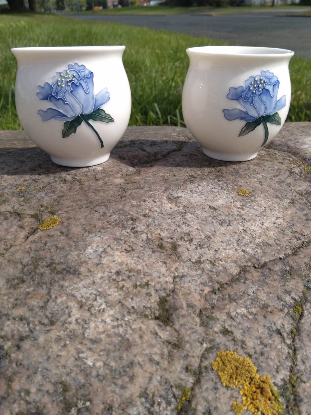 🍶 Vintage Japanese Porcelain Sake Cups - Set of 2 (Excellent Condition)